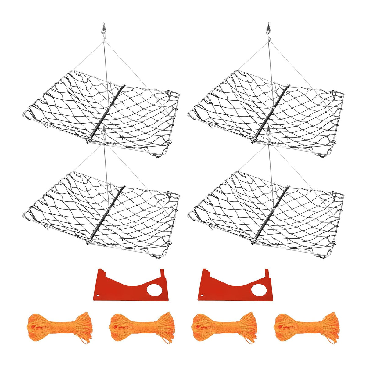 Yuqutum crabtrap folded metal frame for compact storage after a day on the water.