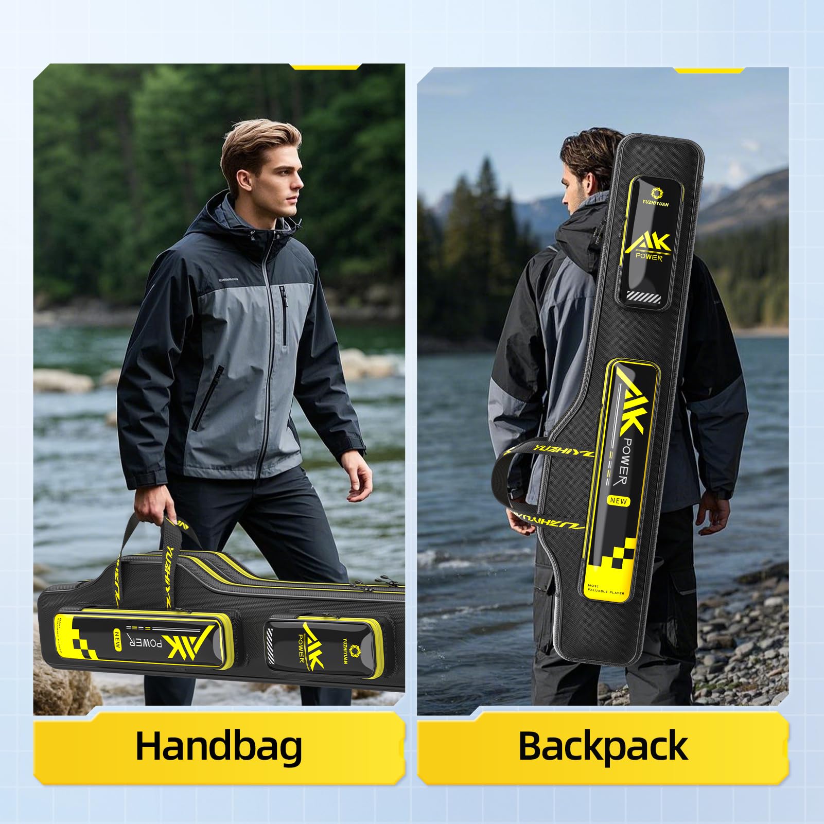 Yuzhiyuan Fishing Rod Case reinforced frame resists sag and deformation.