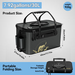 Yuzhiyuan foldable fishing bucket assembled ready to hold bait or live fish