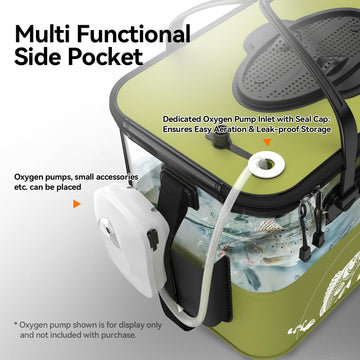 Yuzhiyuan green foldable bucket 8gallon, versatile camping companion