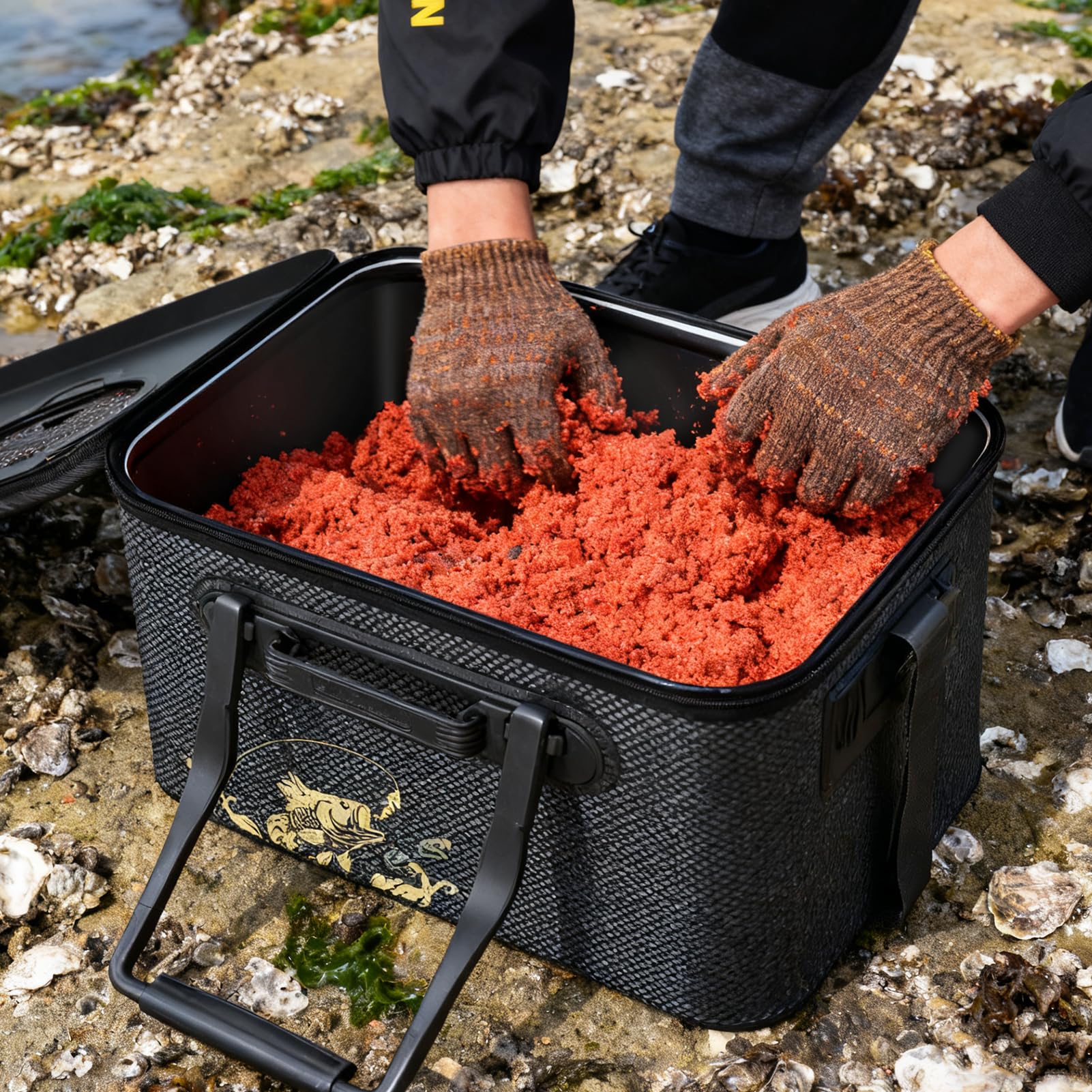 Yuzhiyuan live fish container in black safely transports aquatic cargo