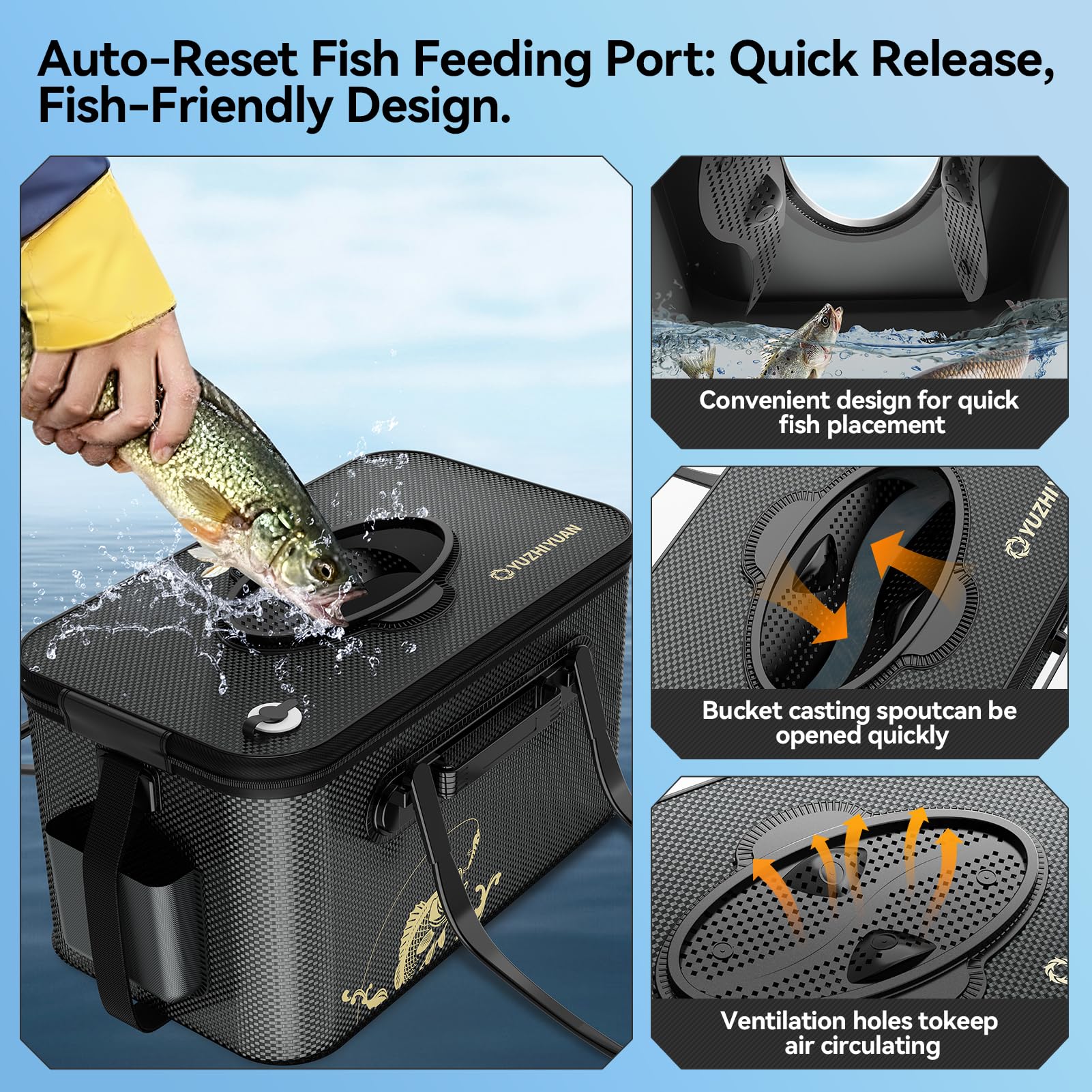Yuzhiyuan moving-utility bucket serves as portable water or gear carrier
