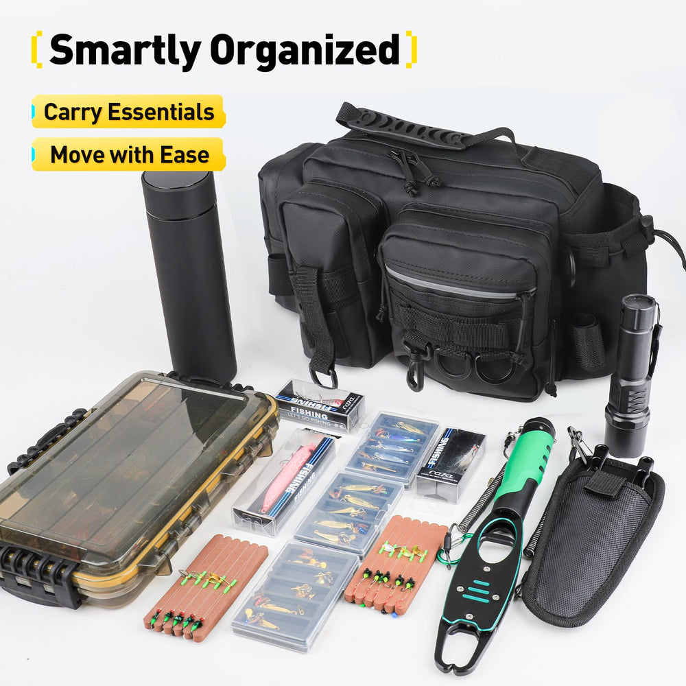 Ergonomic dual-strap design with waist and shoulder straps