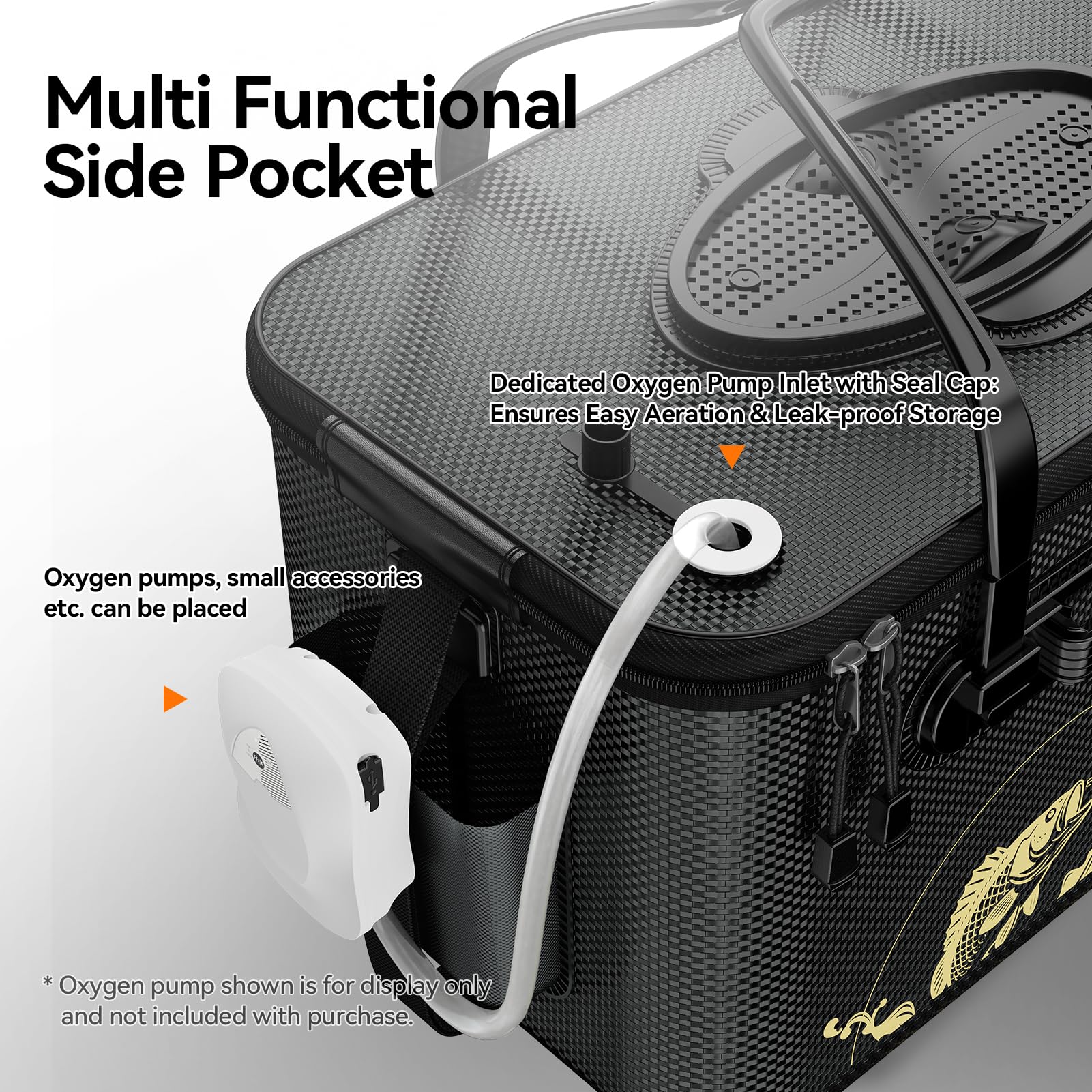 Yuzhiyuan multi-functional bait bucket showcases versatile fishing and camping uses