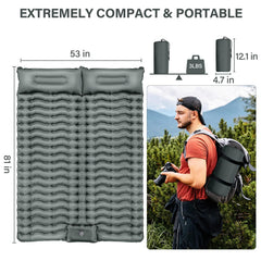 Yuzonc pad close-up shows 40D nylon TPU coating for rugged outdoor durability