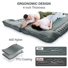 Yuzonc ultralight folded view demonstrates compact pack size and pillow