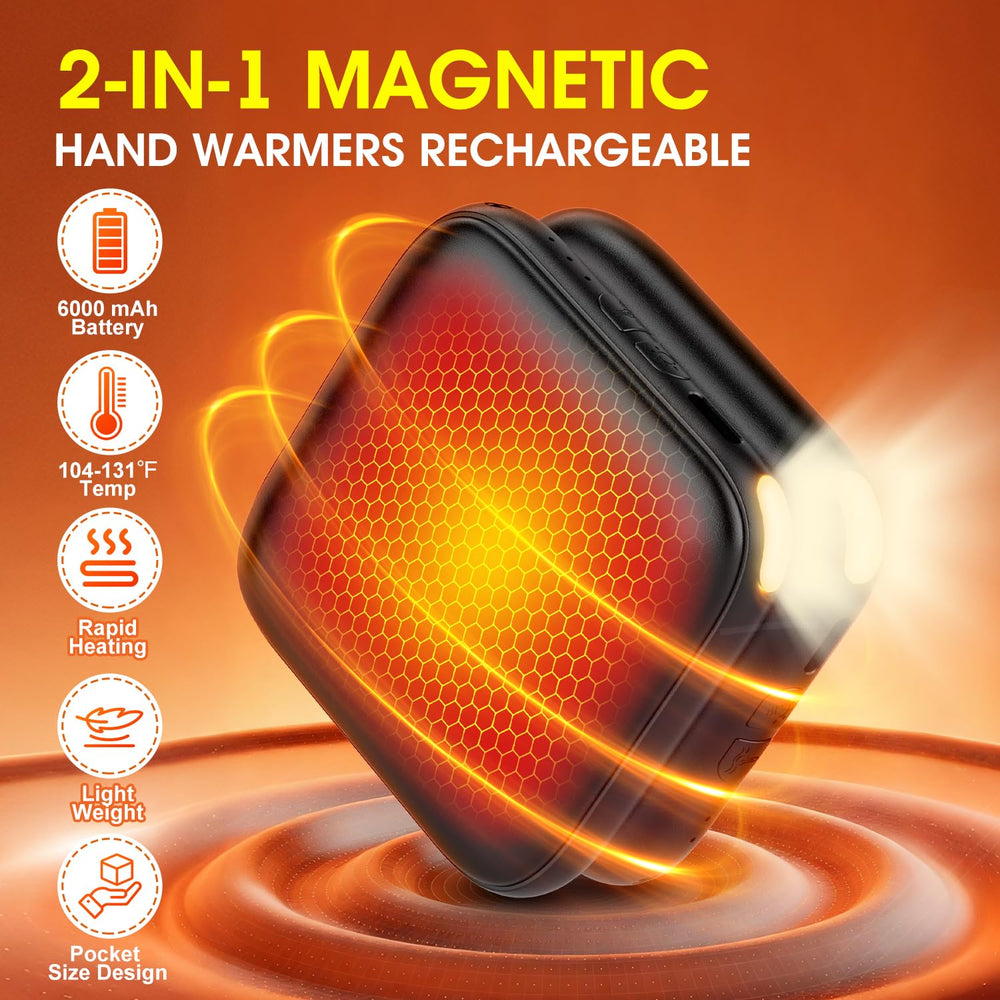 YWGGS hand warmers magnetic 2 in 1 design heats two items simultaneously