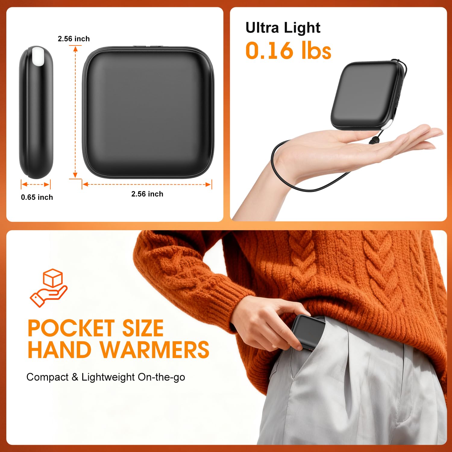 YWGGS hand warmers temperature settings offer customizable comfort on cold days