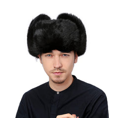YXCFEWD Trapper Hat side view highlights wind-resistant design for blustery weather