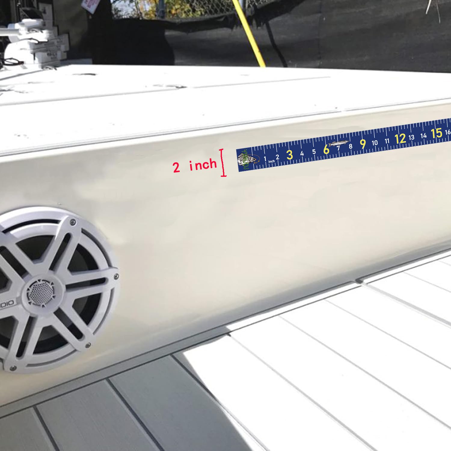 YXRIJDJ smooth-surface adhesive fish decals stay secure on boats, kayaks, and coolers.