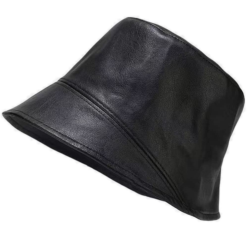 YY GEWETAO leather bucket hat packable for travel and sun protection