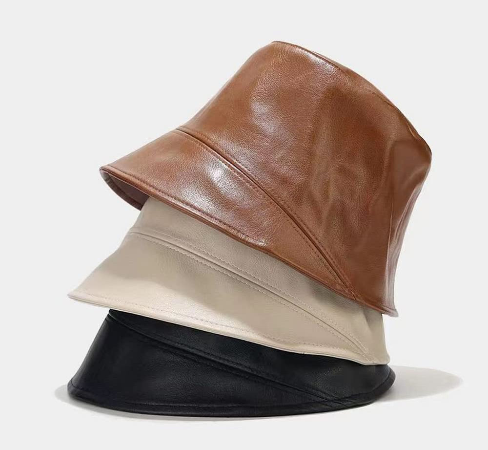 YY GEWETAO leather bucket hat unisex fit suits most adults and provides shade