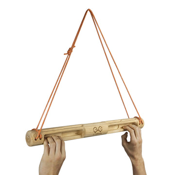 YY Vertical Baguette Evo hangboard wood with durable, natural grips for on-the-go training.