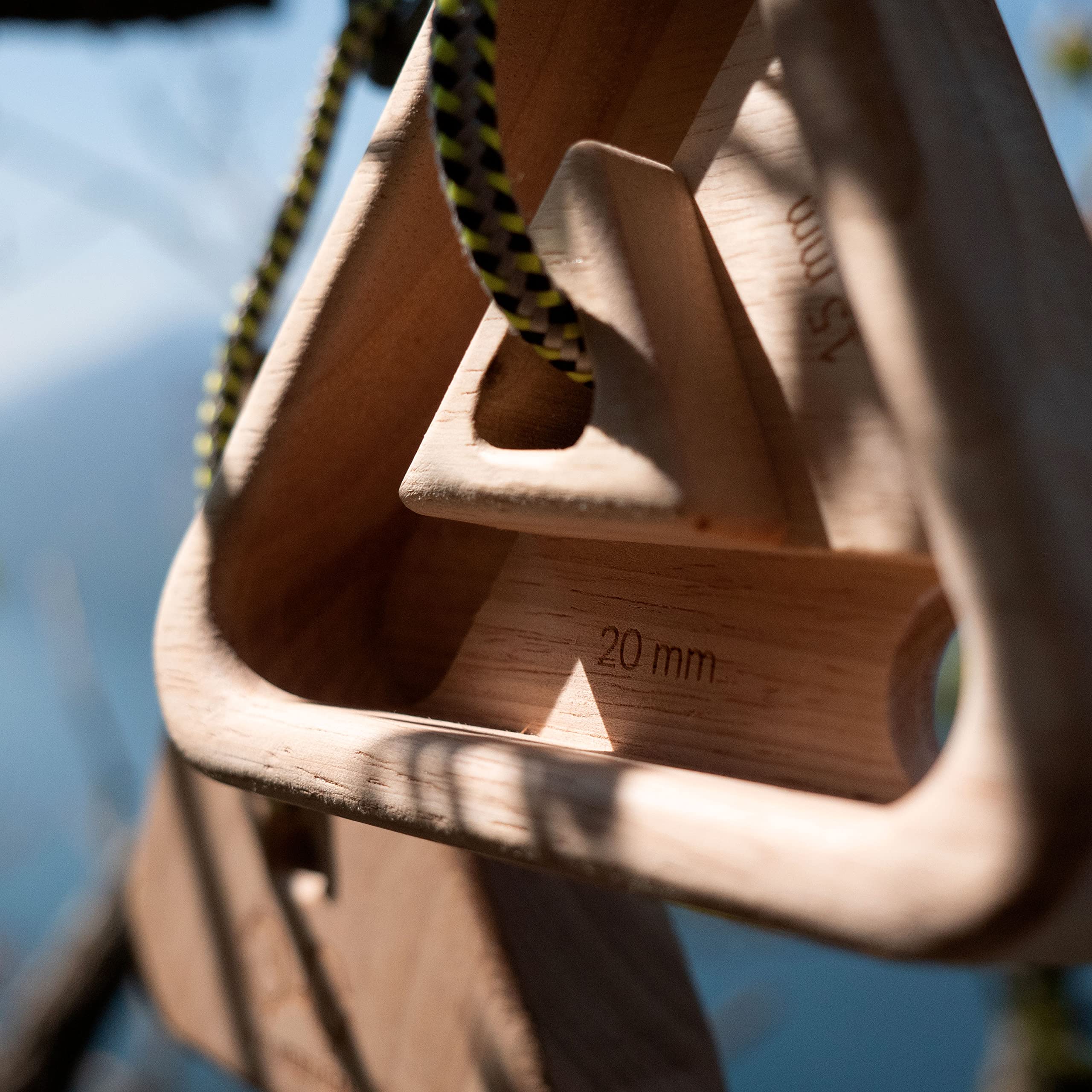 YY Vertical portable training triangle for on-the-go climbing practice.