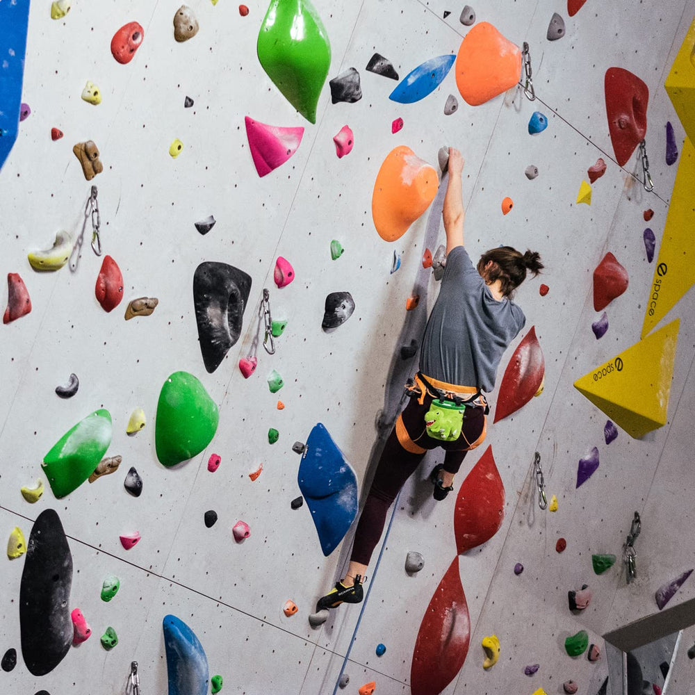 YY Vertical Trex chalk bag designed for easy chalk access mid-climb.