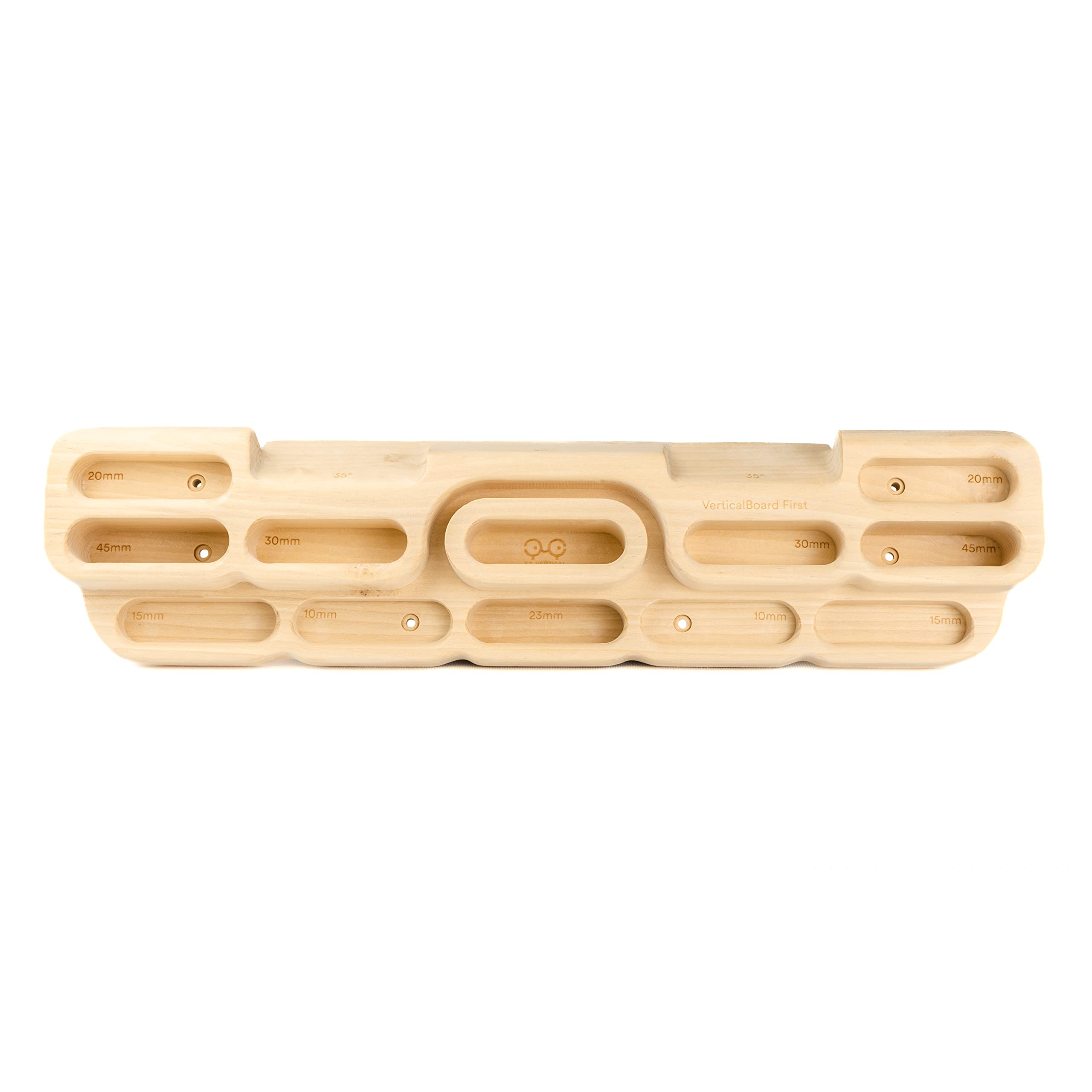 YY Vertical Verticalboard First top view shows a compact hangboard for progressive grip training at home