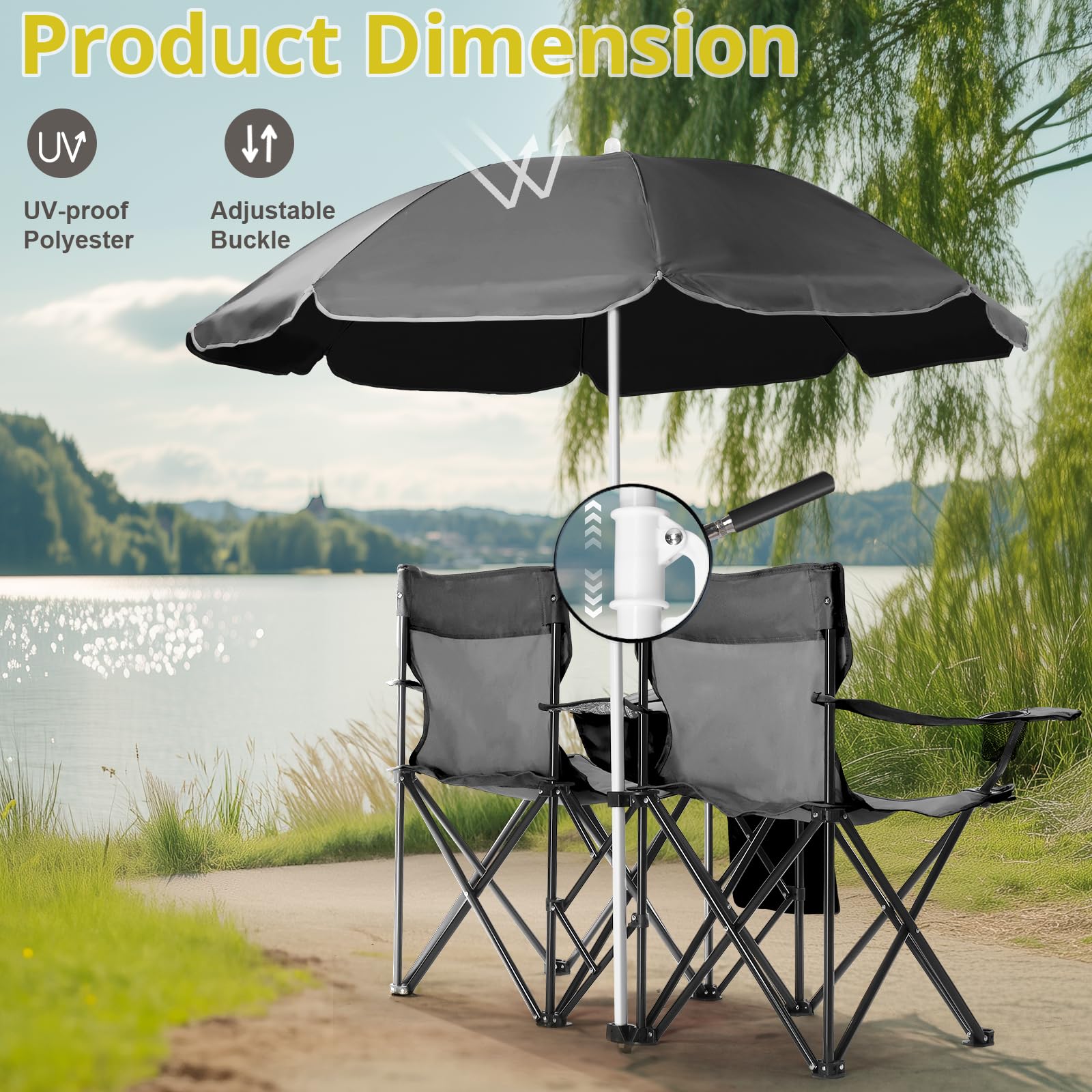 YYANDC versatile setup suitable for beach, patio, poolside, and park.