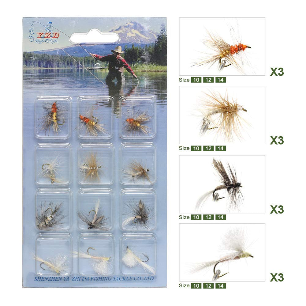 Close-up of trout flies from YZD kit view 2