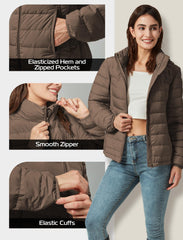 YZG women's down jacket interior pockets provide secure storage