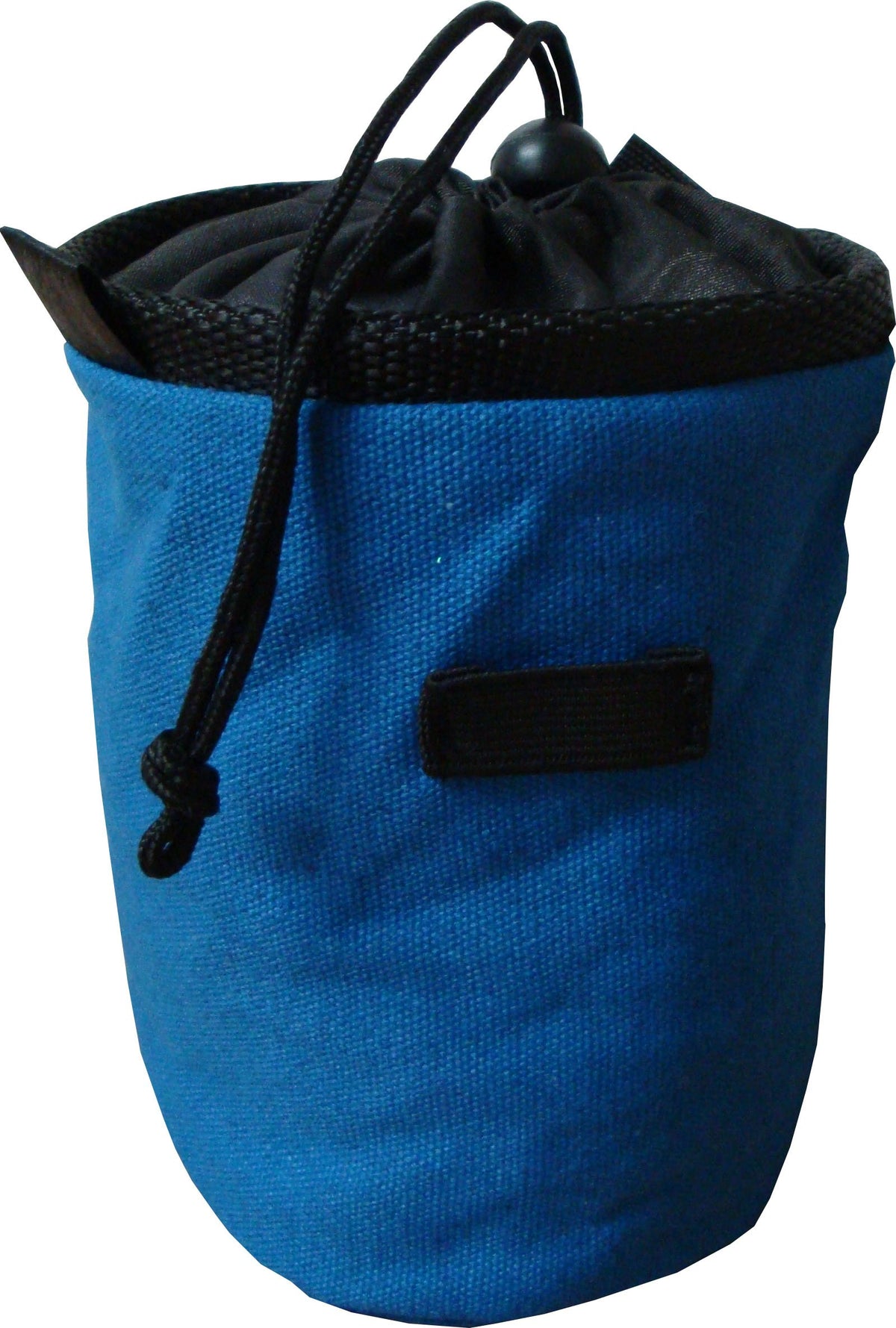 Z Athletic chalk bag blue with stiff rim for easy chalk application during climbs