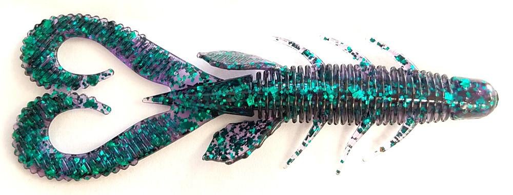 Z-Man Boar Hog 4in June Bug lure with ribbed body for versatile bass presentations