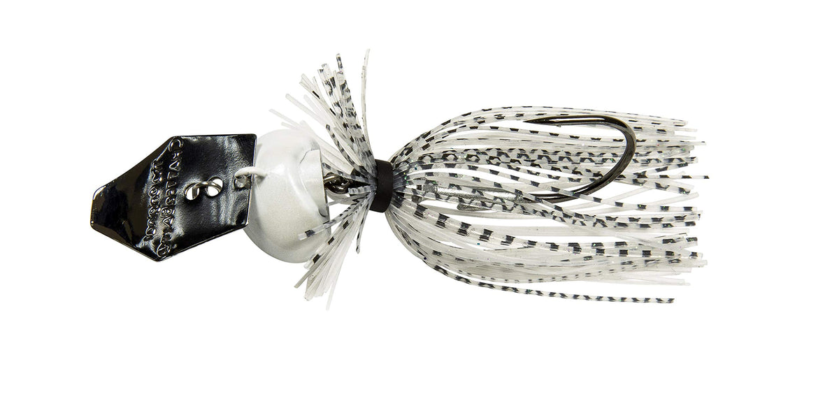 Z-MAN CBCFL34-03 Chatterbait head close-up, zinc construction for strong bottom contact.