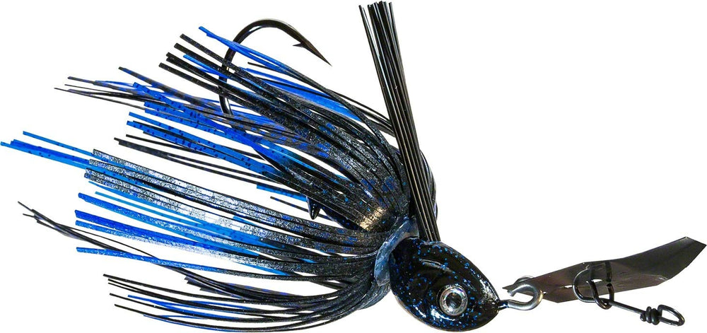 Z-MAN CBW-PZ12-08 weedless bladed jig with heavy fiber weedguard for improved snag resistance in cover