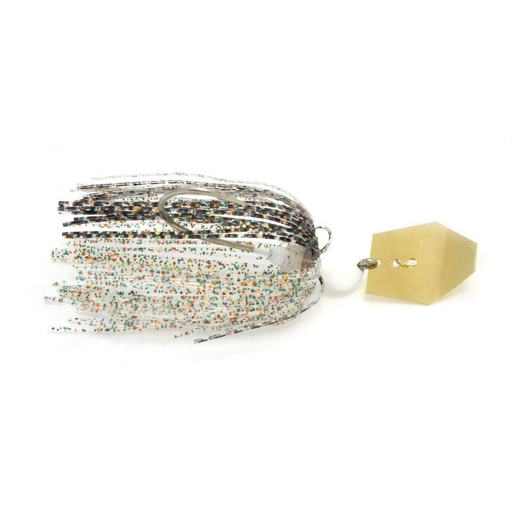 Z-MAN Chatter Bait 1/2 oz Bad Shad Gold hex blade delivers strong vibration for bass