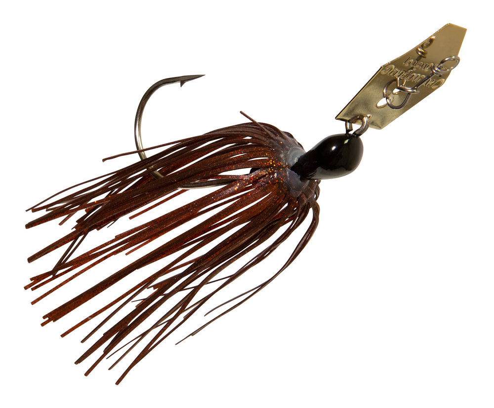 Z-MAN The Original ChatterBait hex blade close-up shows vibration and flash for bass