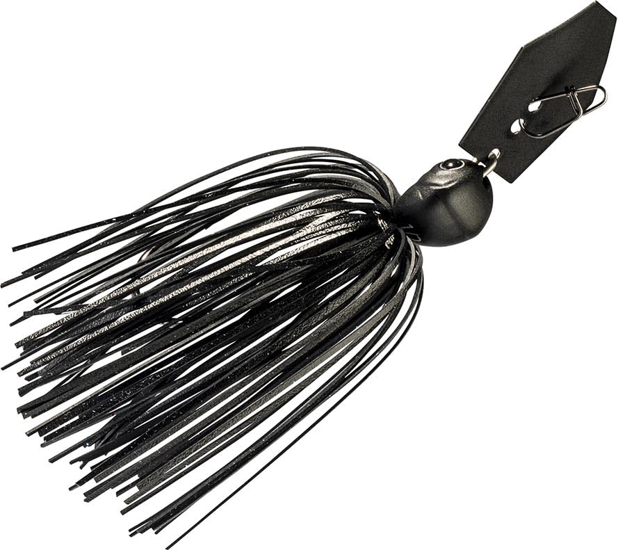 Z-MAN Chatterbait Jack Hammer 3/8 oz Black Jack bladed jig creates vibration to attract bass