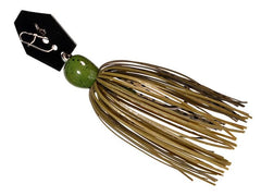 Z-Man ChatterBait Mini Max Green Pumpkin 1/4 oz, compact profile for stealthy bass jigging.