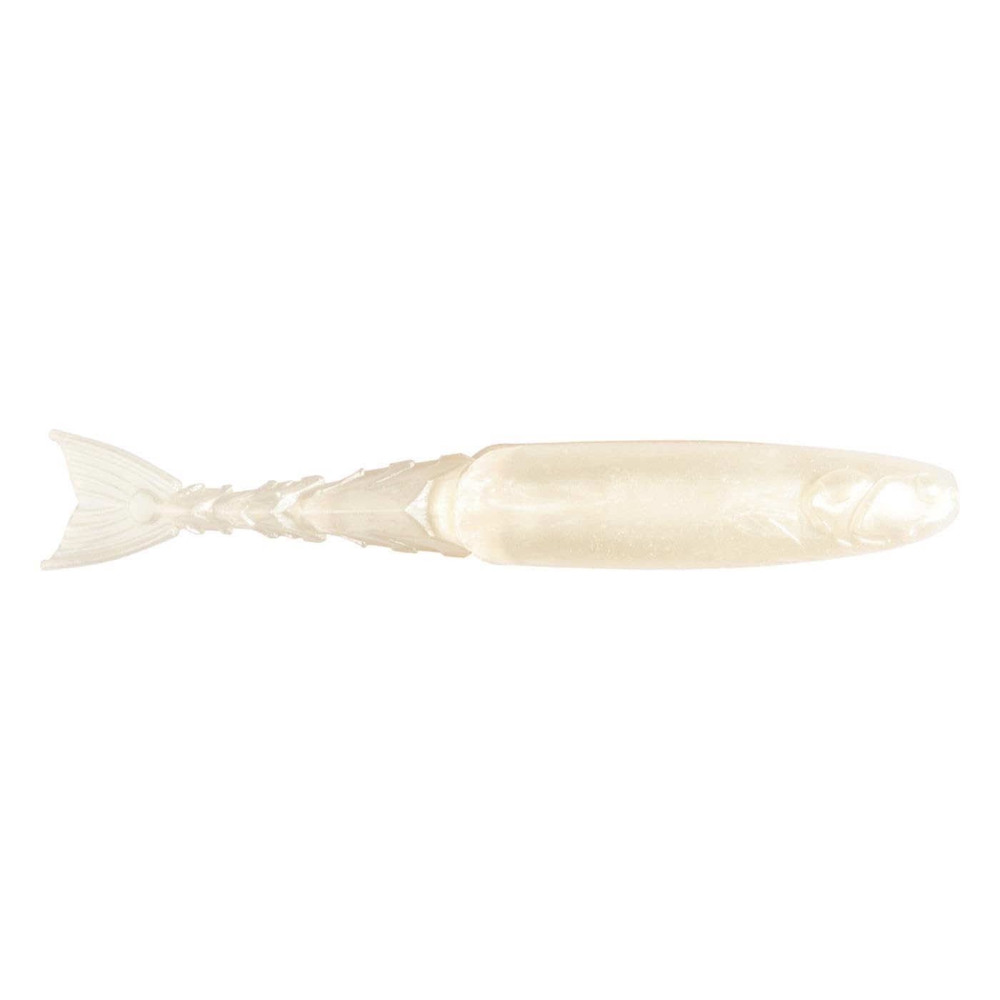 Z-MAN Chattershad Pearl 4.5-inch bait showing lifelike fantail action for bass and panfish