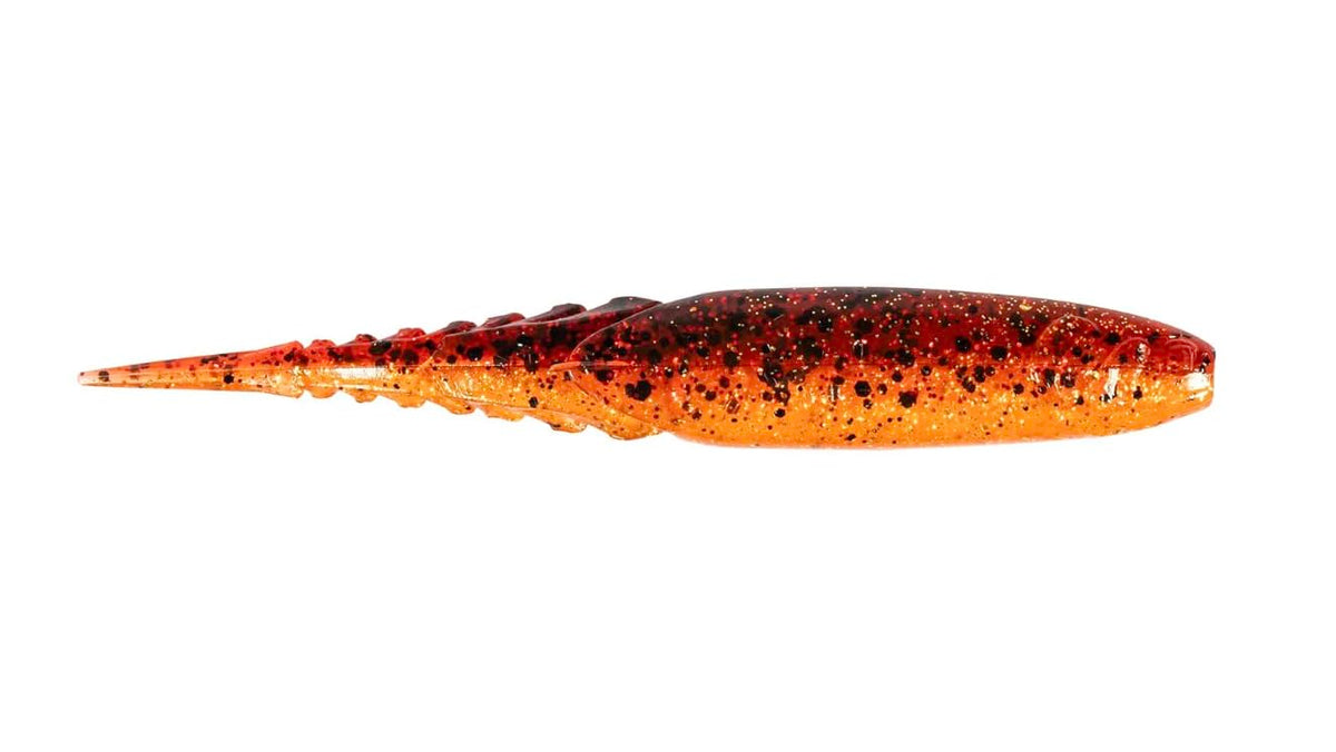 Z-Man ChatterSpike 4-5 Fire Craw trailer enhances blade action on bass jigs.