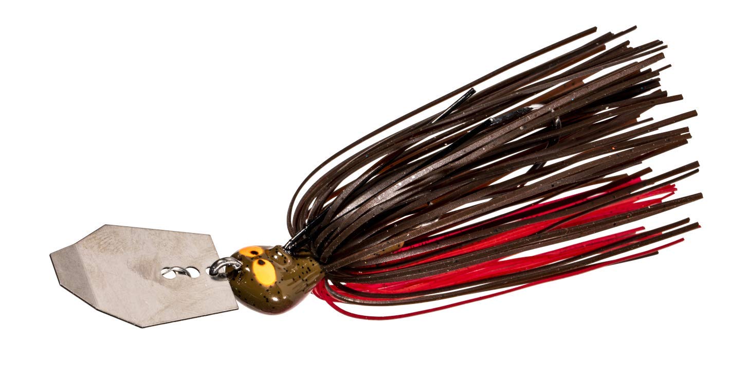 Z-Man CrossEyeZ ChatterBait 3/8 oz Chili Dog with high-vibration action for jig fishing