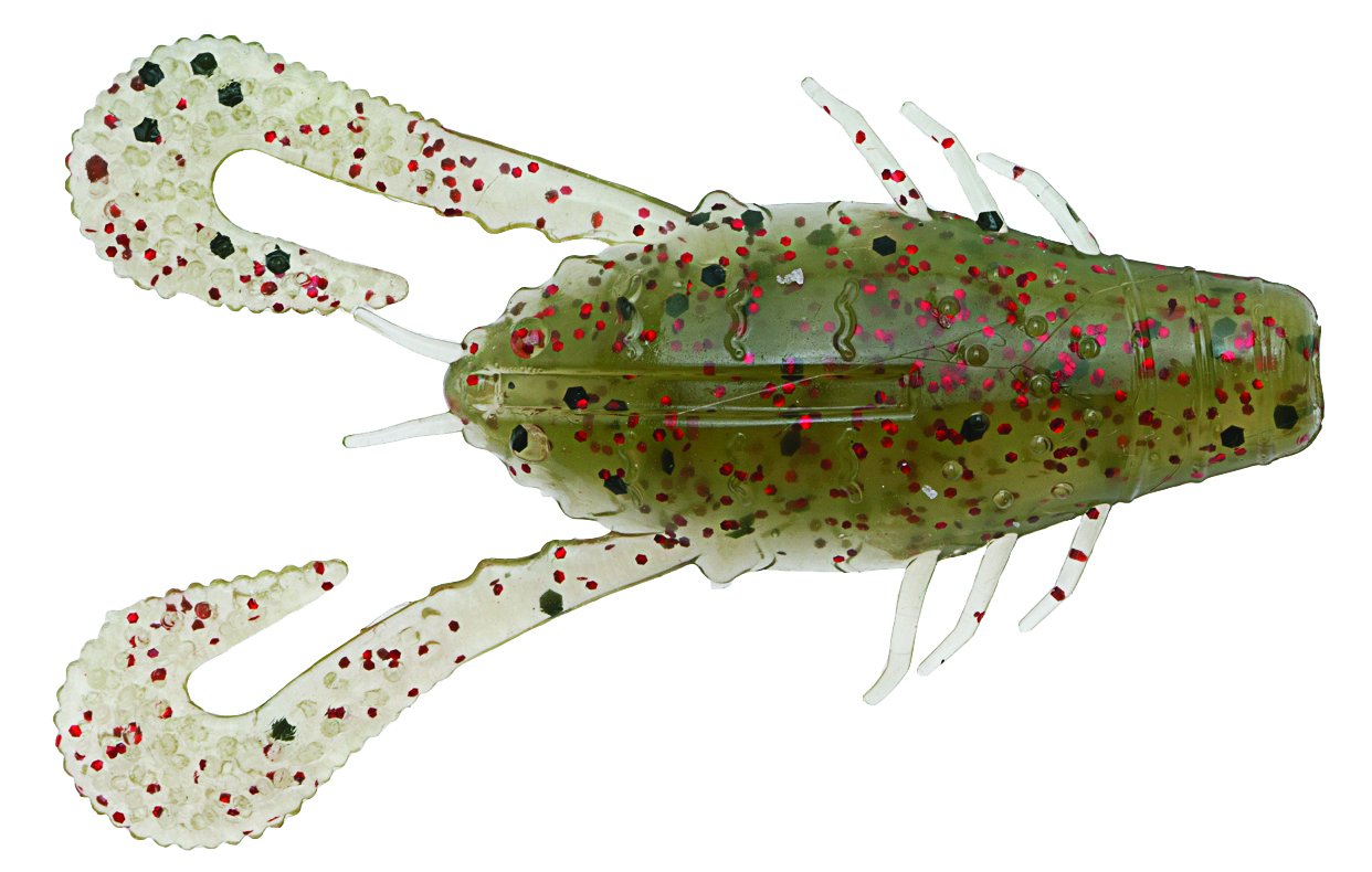 Z-MAN Crusteaz 2 Bait Gudgeon lure shows crustacean action for crappie and panfish