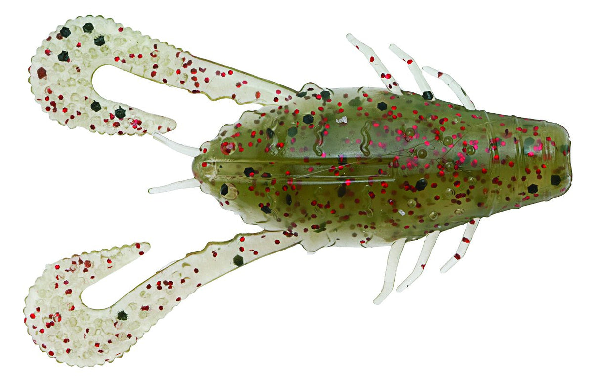 Z-MAN Crusteaz 2 Bait Gudgeon lure shows crustacean action for crappie and panfish