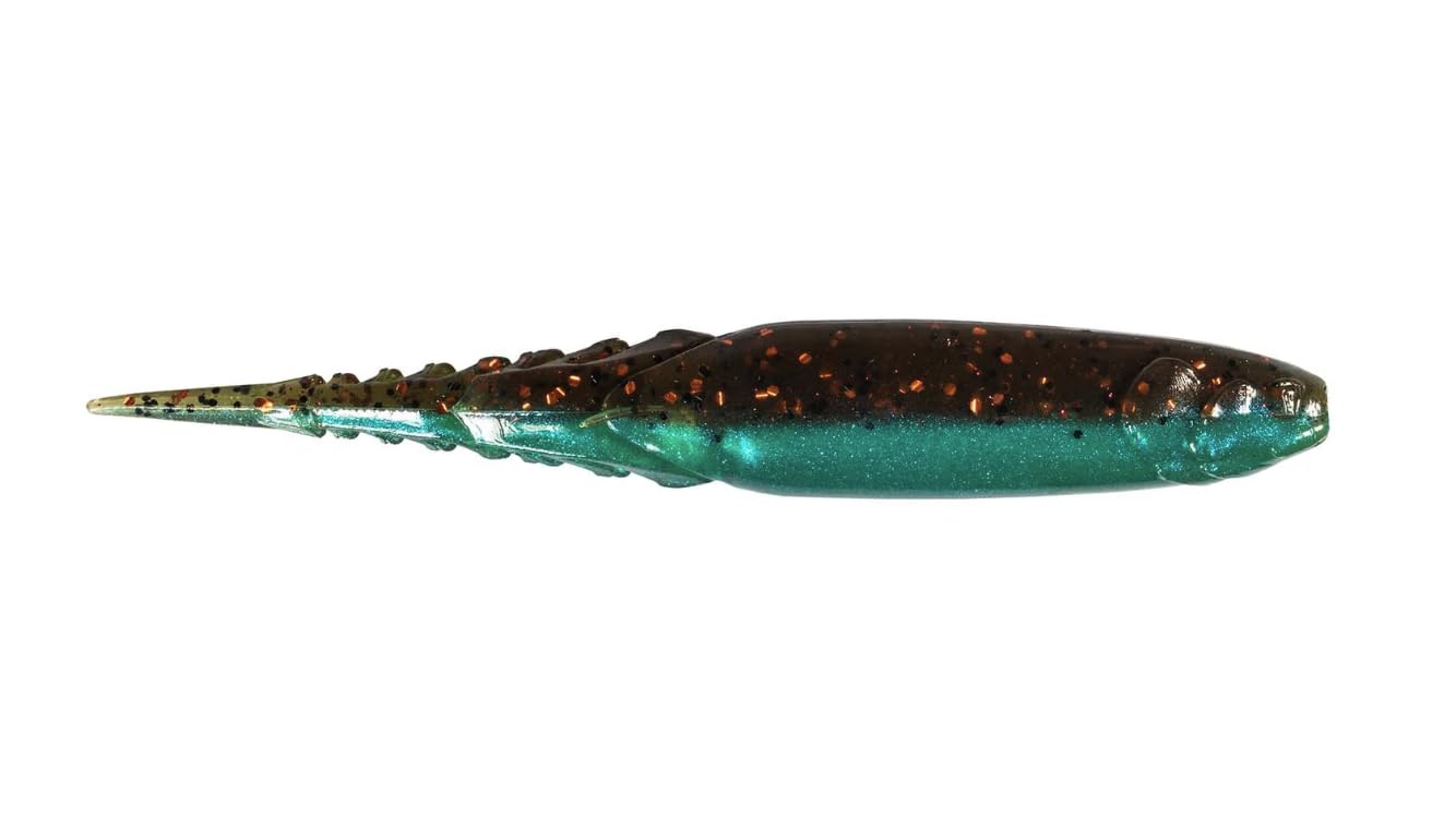 Z-Man CSP45-384PK5 ChatterSpike bluegill trailer enhances action with bass-sized blades.