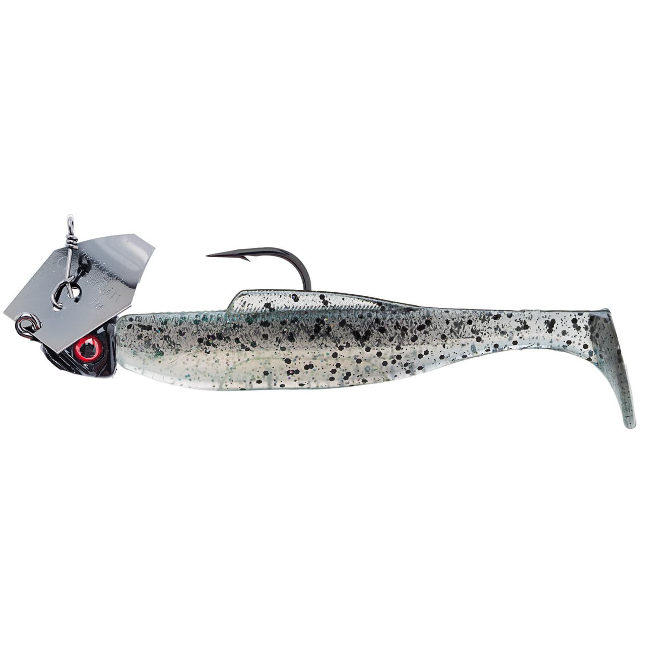 Z-Man Diezel Chatter Bait Gold Blade for increased blade flash in dim light conditions