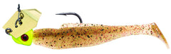 Z-Man DieZel ChatterBait Houdini Gold Chartreuse for inshore saltwater fishing, durable 4/0 hook and trailer.