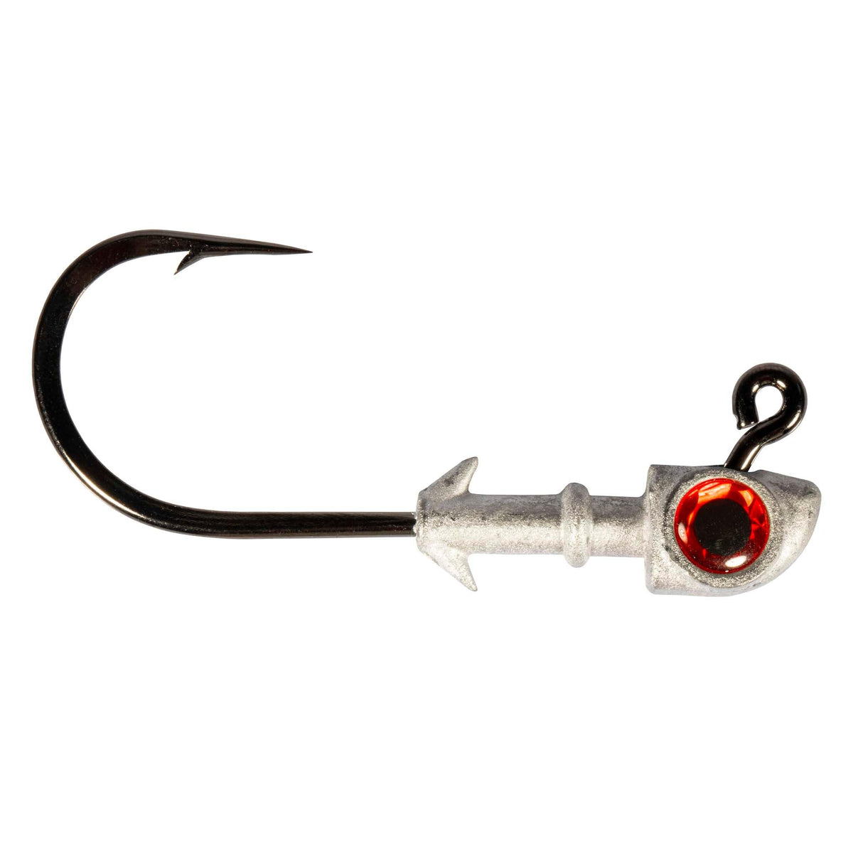 Z-MAN Diezel Eye Jighead 6/0 1oz Red with Tri-Forge hooks, ideal for predator strikes