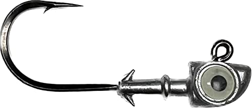 Z-Man Diezel Eye Jighead two-pack in red ready for heavy-duty fishing applications.