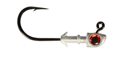 Close up of Z-Man Diezel Eye Jigheads highlighting Tri-Forge hooks for durability