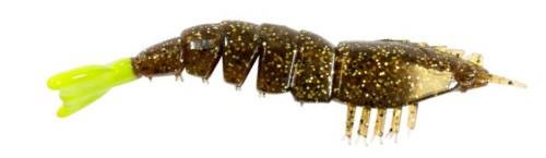 Z-Man EZ ShrimpZ unrigged 3.5-inch root beer chart tail ready for versatile rigging and action