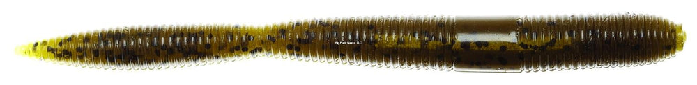 Z-Man FattyZ Fat5-46PK6 green pumpkin worm lure for bass fishing with salt-impregnated durability