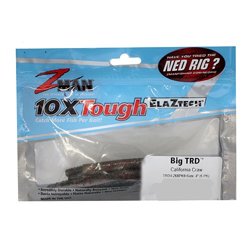 Z-MAN Finesse TRD 4 inch Calif Craw used with jigheads for precise Ned Rig presentations