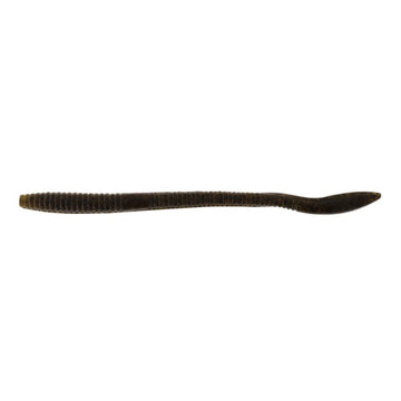 Z-Man Finesse WormZ 7-inch green pumpkin bottom view emphasizes bulbous tail for Shaky HeadZ.