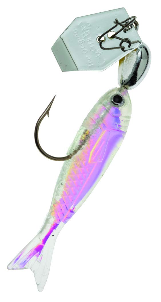 Z-Man Flashback Mini ChatterBait, silver natural minnow, delivers side-to-side action for panfish and bass