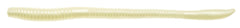Z-MAN Floating Worm 7-inch White Pearl gliding on the surface for topwater bass strikes