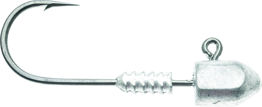 Z-Man HeadlockZ HD jighead in silver securely holds ElaZtech plastics for easy rigging.