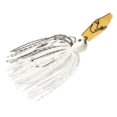 Z-Man JackHammer Dirty White front view enhances lure visibility in clear water